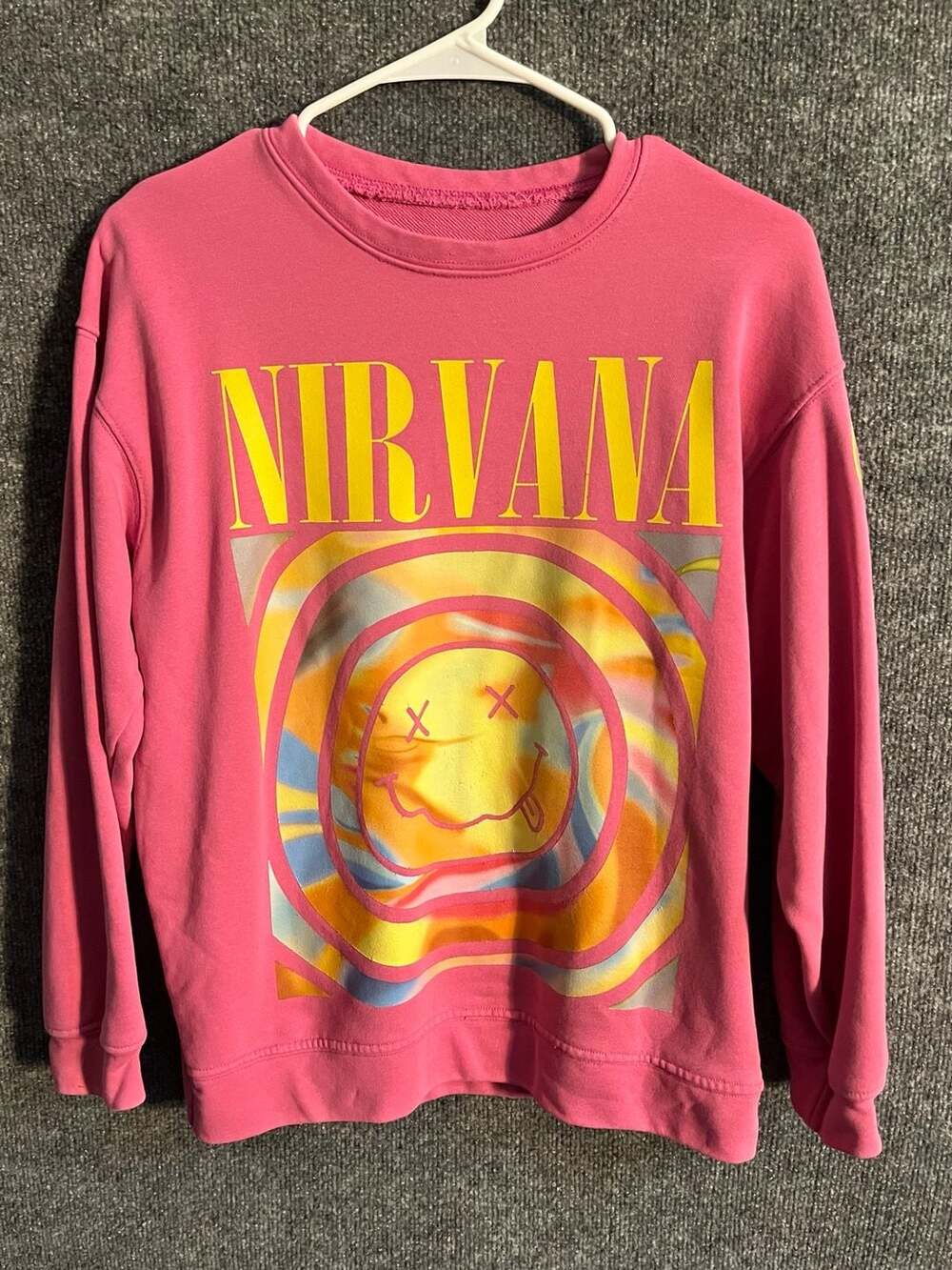 Nirvana Pink Spiral Crewneck Sweatshirt